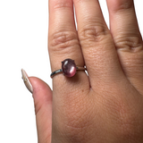 Sterling Silver Adjustable Gemstone Ring - Over 90 Options - Natural Crystal Ring