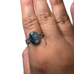 Sterling Silver Adjustable Gemstone Ring - Over 90 Options - Natural Crystal Ring