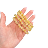 Golden Healer Bracelet - Yellow Hematoid Quartz Bracelet - 8mm Golden Healer Bracelet - High Quality