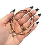 2mm Super Dainty Gemstone Faceted Necklace - 16-18" Faceted Crystal Necklace - Authentic Crystal Necklace Dainty