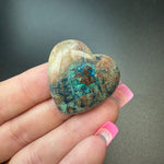 25g Shattuckite Heart Cabochons, Bulk or Wholesale Shattuckite Heart Cabochons, Shattuckite Heart Cabochon