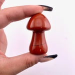 2" Red Jasper Mushroom, Red Jasper Gemstone Mushroom, Red Jasper Mushroom Carving, B-45