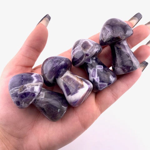 2" Amethyst Mushroom, Amethyst Gemstone Mushroom, Amethyst Mushroom Carving, B-38