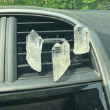 Quartz Point Car Vent Clip, Clear Quartz Crystal Car Clip, Crystal Vent Clip, Gemstone Vent Clip for Car