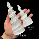 Polished Satin Spar Selenite - Selenite Tower - Selenite Bowl - Selenite Shapes - Natural Satin Spar