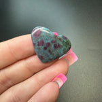 25g Ruby Kyanite Heart Cabochons, Bulk or Wholesale Ruby Kyanite Heart Cabochons, Ruby Kyanite Heart Cabochon