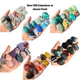 25g Gemstone Cabochons, Natural Crystal Cabochon, Gemstone Cabochon, Cabochon for Jewelry Making, 100 Cabochons to Choose From, Listing #1