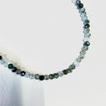 3mm Faceted Gemstone Necklace, Dainty Crystal Necklace, Natural Gemstone Necklace, Facet Gemstone Necklace