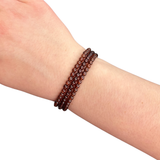 Orange Garnet Bracelet - Garnet Bracelet - 4mm Orange Garnet Bracelet - High Quality