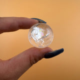 Clear Quartz Sphere with Rainbows, Small Quartz Sphere, Small Quartz Sphere with Rainbows, P-45