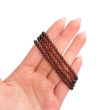 Orange Garnet Bracelet - Garnet Bracelet - 4mm Orange Garnet Bracelet - High Quality