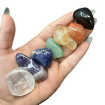 7 Chakra Tumbled Stone Set, Tumbled Stone Set with Selenite Bar, Tumbled Chakra