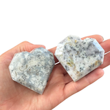 Dendritic Opal Faceted Heart - Dendritic Opal