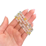 Multi Topaz Bracelet - Topaz Bracelet - 6mm Brown and Blue Topaz Bracelet - High Quality