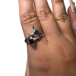 Sterling Silver Adjustable Gemstone Ring - Over 90 Options - Natural Crystal Ring