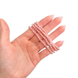 Faceted Pink Opal Bracelet - Pink Opal Bracelet - 4mm Facet Pink Opal Bracelet - High Quality