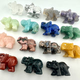 Gemstone Elephant Carving, Natural Gemstone Elephant Carving, Crystal Elephant Carving