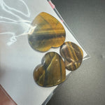 25g Tigers Eye Heart Cabochons, Bulk or Wholesale Tigers Eye Heart Cabochons, Tigers Eye Heart Cabochon