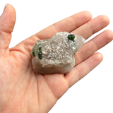 Green Tourmaline in Quartz - Brazil - Green Tourmaline Rod in Smoky Quartz