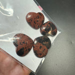 25g Mahogany Obsidian Heart Cabochons, Bulk or Wholesale Mahogany Obsidian Heart Cabochons, Mahogany Obsidian Heart Cabochon