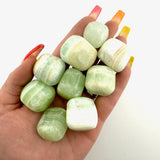 Tumbled Pistachio Calcite, Pistachio Calcite Tumble, Pocket Pistachio Calcite, P-152