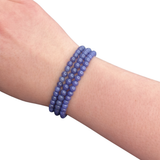 Genuine Tanzanite Bracelet - Round Tanzanite Bracelet - 5mm Tanzanite Bracelet - High Quality
