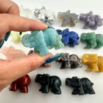 Gemstone Elephant Carving, Natural Gemstone Elephant Carving, Crystal Elephant Carving