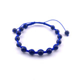 Braided Lapis Lazuli Bracelet, Lapis Lazuli Corded Bracelet, Lapis Lazuli Adjustable Bracelet, B-87