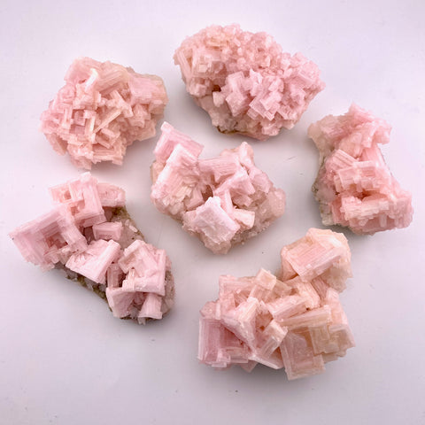 Medium Halite Cluster, Pink Halite Cluster, Pink Halite from California, Halite on Trona