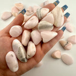 Pink Mangano Calcite Tumble, Tumbled Mangano Calcite, Polished Mangano Calcite, UV Reactive Calcite, T-148