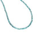 3mm Faceted Gemstone Necklace, Dainty Crystal Necklace, Natural Gemstone Necklace, Facet Gemstone Necklace
