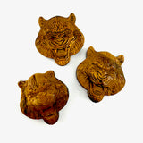 Tiger Eye Tiger Carving, Tiger Head Carving, Tigers Eye Animal Carving, P-76