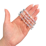 Nugget Morganite Bracelet - Organic Morganite Bracelet - 6mm Morganite Bracelet - High Quality