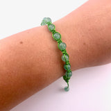 Braided Green Aventurine Bracelet, Aventurine Corded Bracelet, Aventurine Adjustable Bracelet, B-84