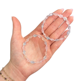 Nugget Morganite Bracelet - Organic Morganite Bracelet - 6mm Morganite Bracelet - High Quality