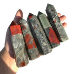 African Bloodstone Point, Bloodstone Gemstone Point, Polished Bloodstone Point, Bloodstone Obelisk