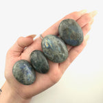 Mini Labradorite Palm Stone, Flashy Labradorite Palm, Small Labradorite Palm, Pocket Labradorite Worry Stone, P-146