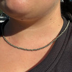 3mm Faceted Gemstone Necklace, Dainty Crystal Necklace, Natural Gemstone Necklace, Facet Gemstone Necklace