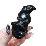 Halloween Gemstone Carving - Large, Medium, Small Crystal Halloween Carving - Spooky Crystal Carving #1
