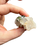 Green Tourmaline in Quartz - Brazil - Green Tourmaline Rod in Smoky Quartz