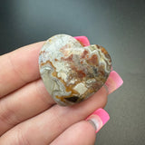 25g Crazy Lace Agate Heart Cabochons, Bulk or Wholesale Crazy Lace Heart Cabochons, Crazy Lace Heart Cabochon