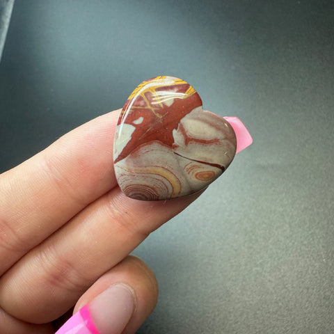 25g Noreena Jasper Heart Cabochons, Bulk or Wholesale Noreena Jasper Heart Cabochons, Noreena Jasper Heart Cabochon