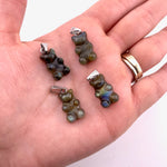 Labradorite Gummy Bear Pendant, Dainty Labradorite Bear Pendant, Labradorite Gummy Bear Charm, B-104