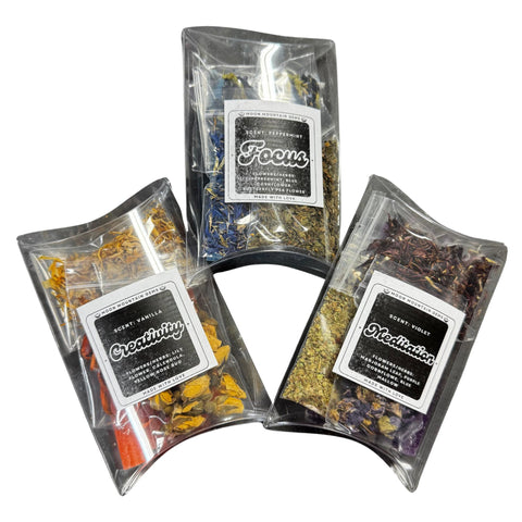 Ritual Candle Bundle - 5pc Chime Candle with 3pc Herb and Flower