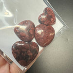 25g Brecciated Jasper Heart Cabochons, Bulk or Wholesale Brecciated Jasper Heart Cabochons, Brecciated Jasper Heart Cabochon