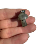 Gemstone Mushroom Pendant, Crystal Mushroom Pendant, Natural Crystal Mushroom Pendant for Necklace