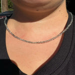 3mm Faceted Gemstone Necklace, Dainty Crystal Necklace, Natural Gemstone Necklace, Facet Gemstone Necklace