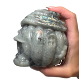 Fairy House Gemstone Carving - Crystal House Carving - Gemstone Little House