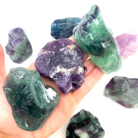 Rainbow Fluorite Chunk, Raw Fluorite, Rough Fluorite Stone, Natural Fluorite, Colorful Fluorite