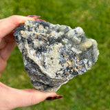 Fluorite with Fuzzy Jamesonite - China